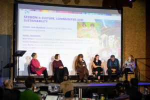 A panel discussion at the Connecting Place, Culture and Research event.