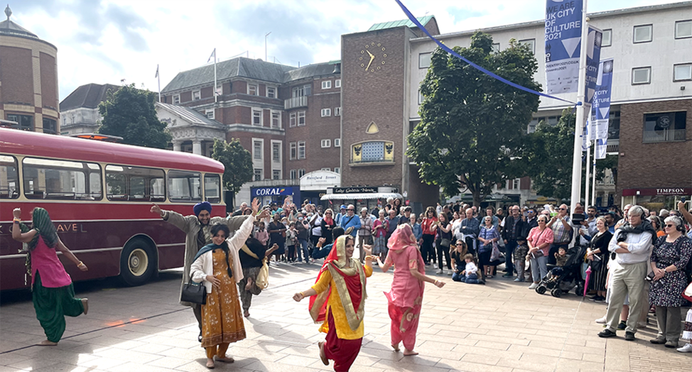 Celebration of traditional Asian culture through dance in Broadgate