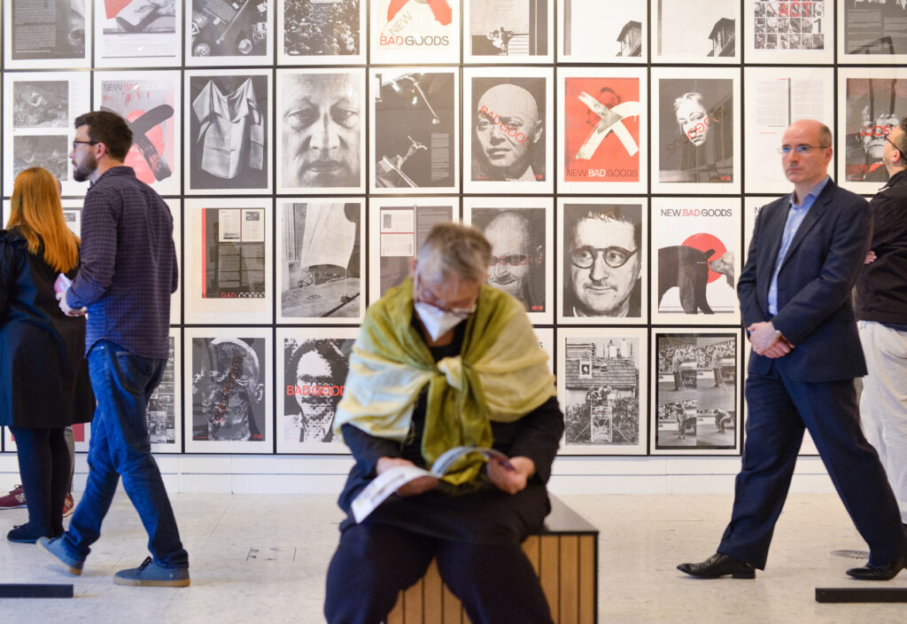 Visitors attending the Coventry Biennial Art Exhibition