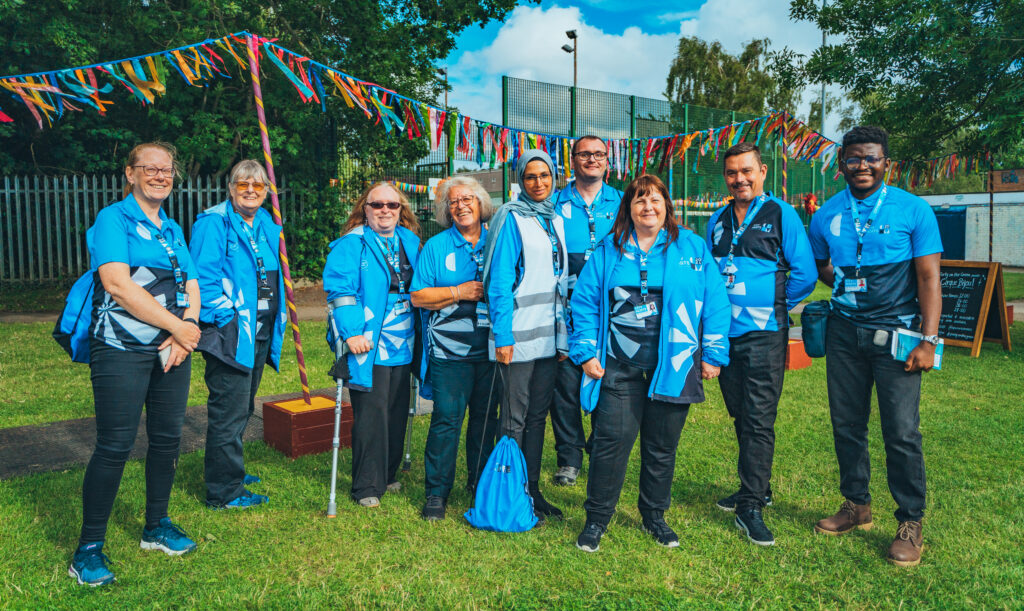 A group of Coventry 2021 volunteers attending Party on the Green