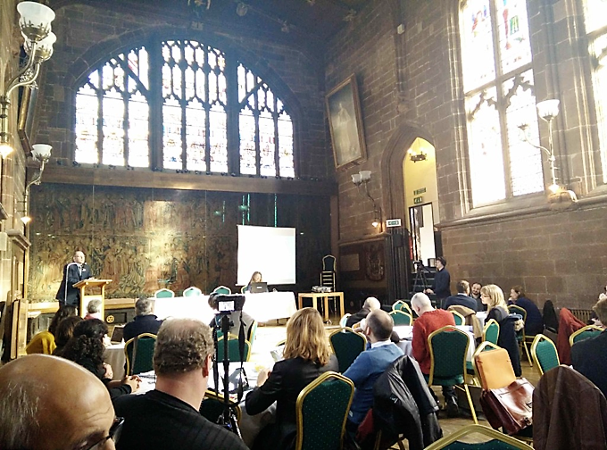 A roundtable event in St Mary's Guildhall, Coventry